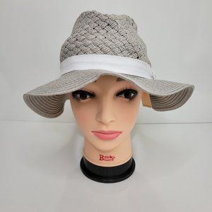 Calia Sun Hat Carrie Underwood Wide Brim Fedora Hat Quiet Shade Straw Gray NEW